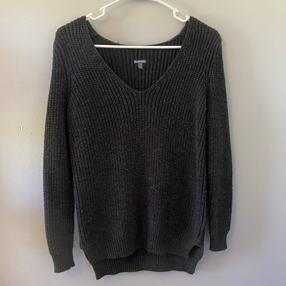 gray sweater